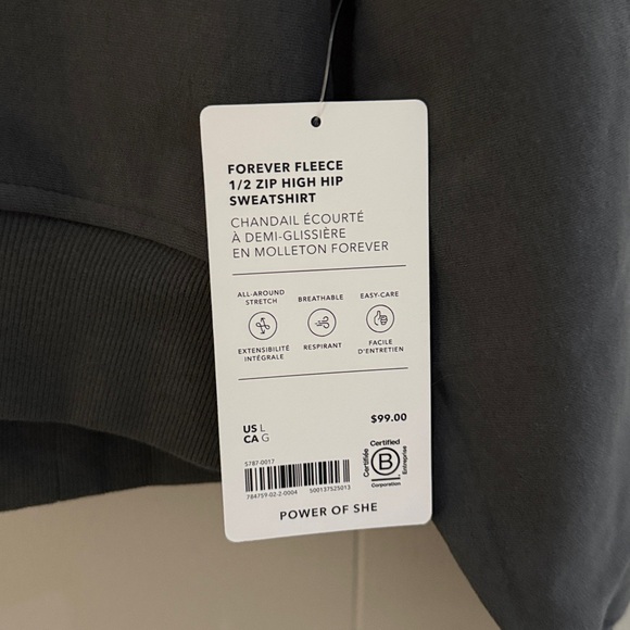 Athleta Forever Fleece 1/2 Zip High Hip Sweatshirt - Picture 13 of 14